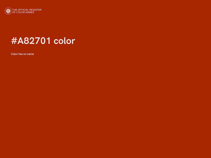 #A82701 color image