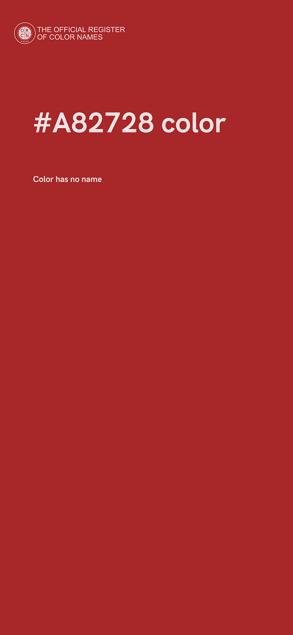 #A82728 color image