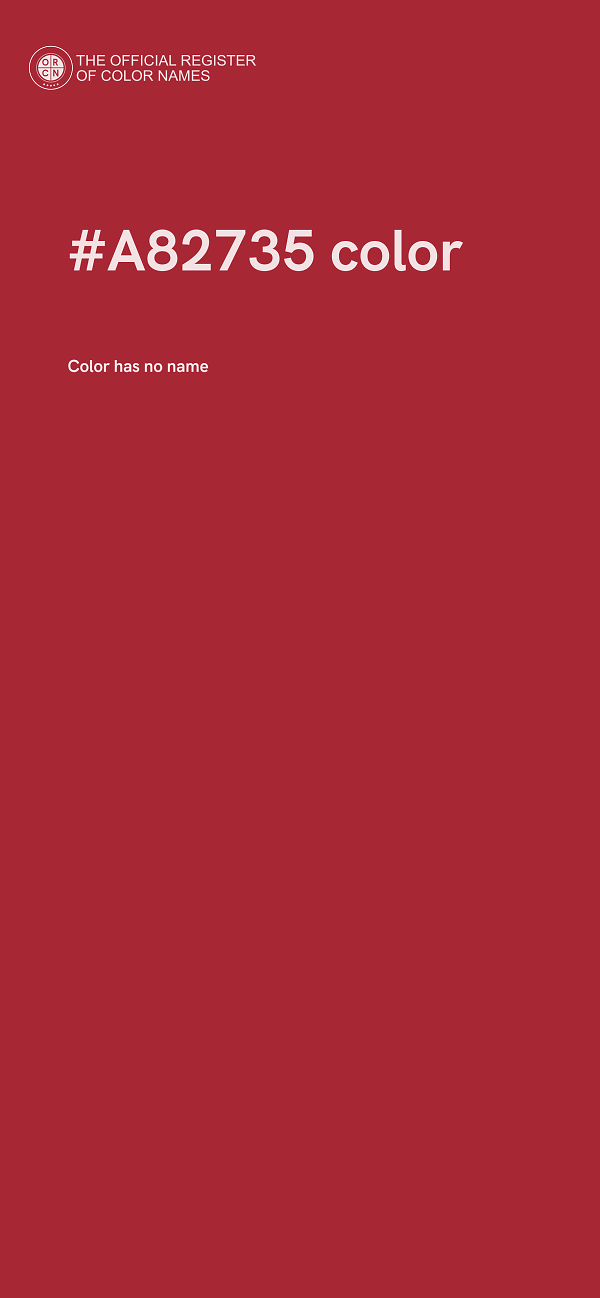 #A82735 color image