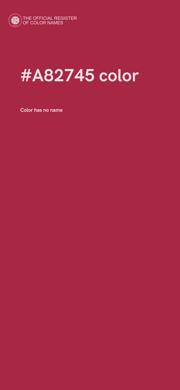 #A82745 color image