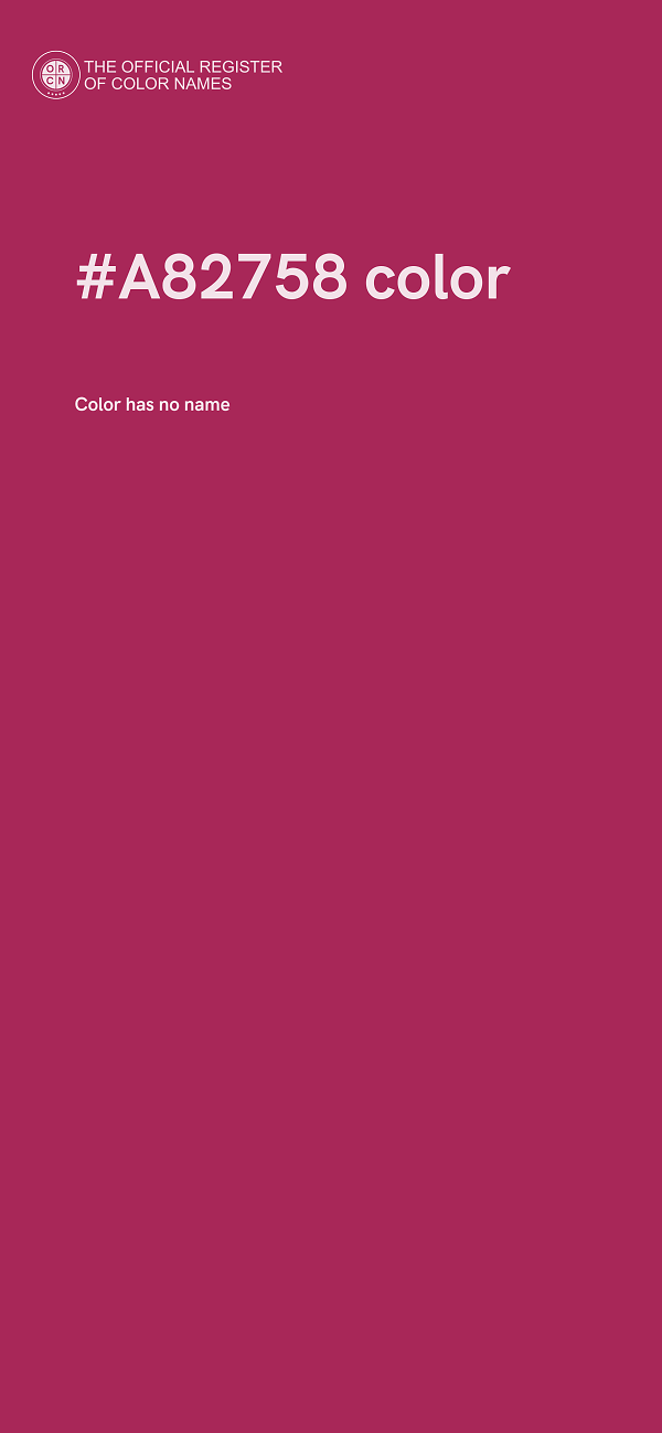 #A82758 color image