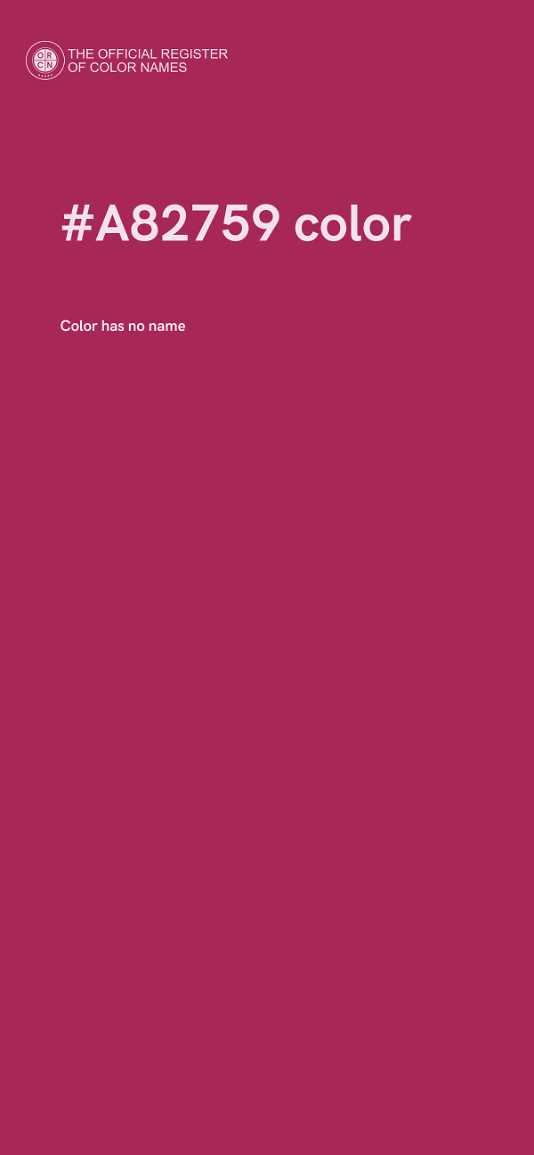 #A82759 color image