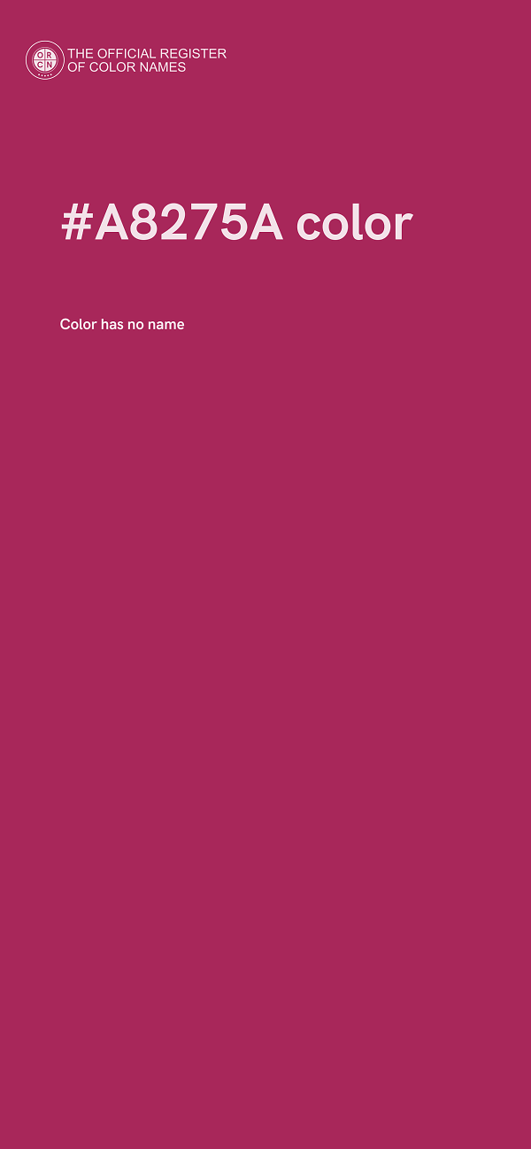#A8275A color image