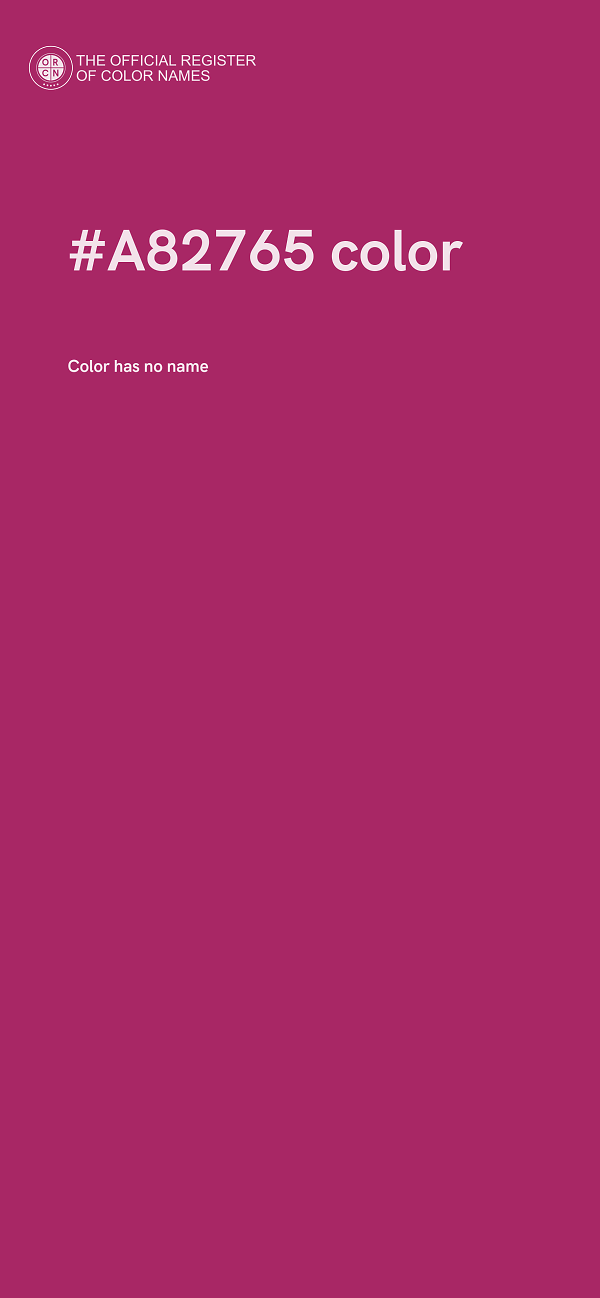 #A82765 color image