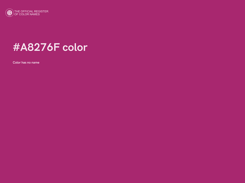 #A8276F color image