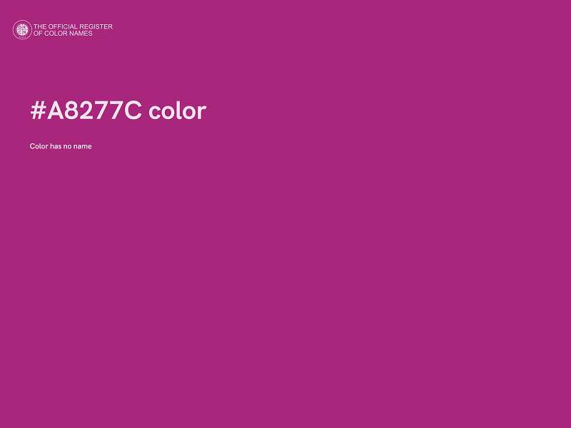 #A8277C color image