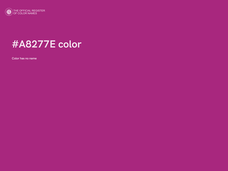 #A8277E color image