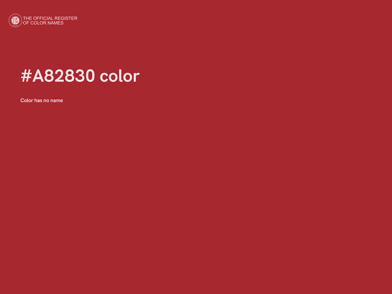 #A82830 color image