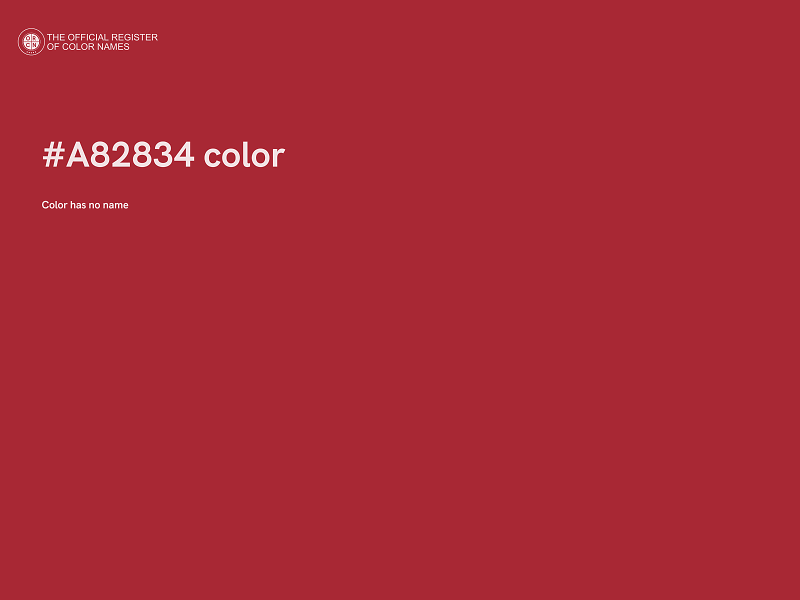 #A82834 color image