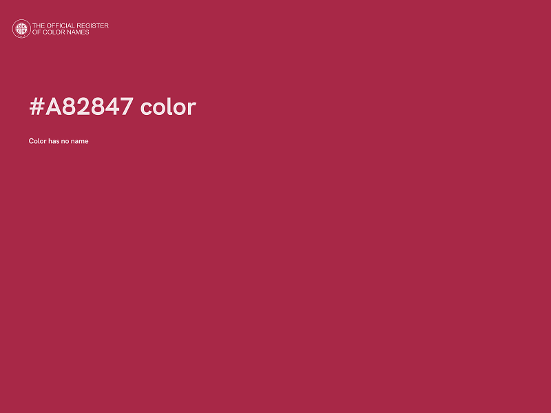 #A82847 color image