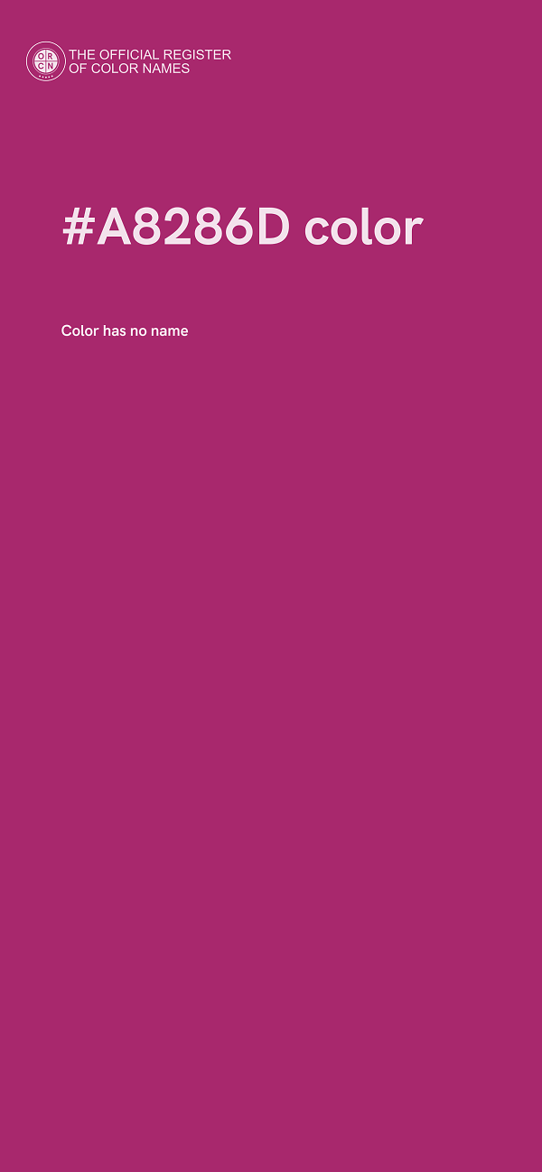 #A8286D color image