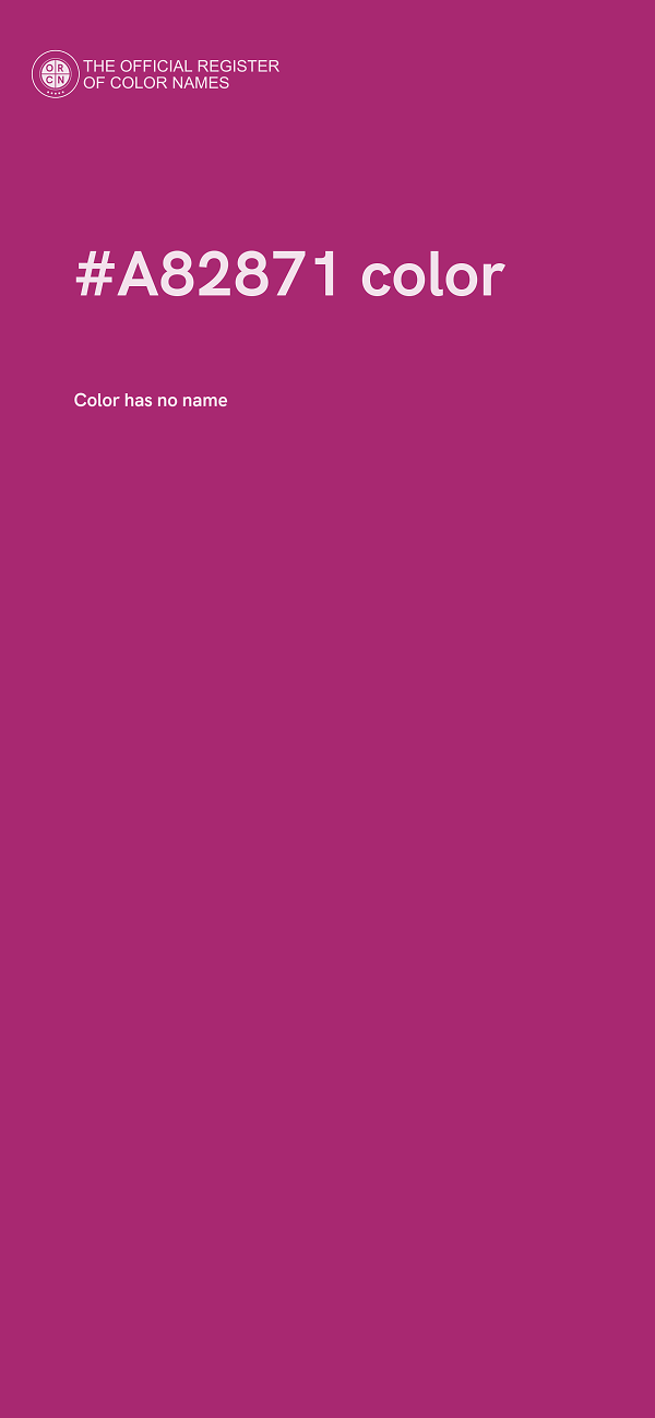 #A82871 color image
