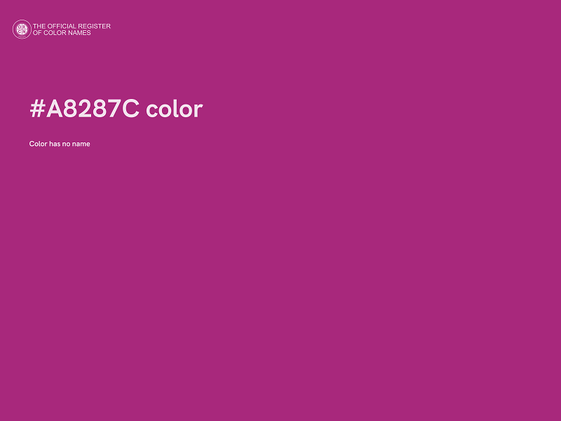 #A8287C color image