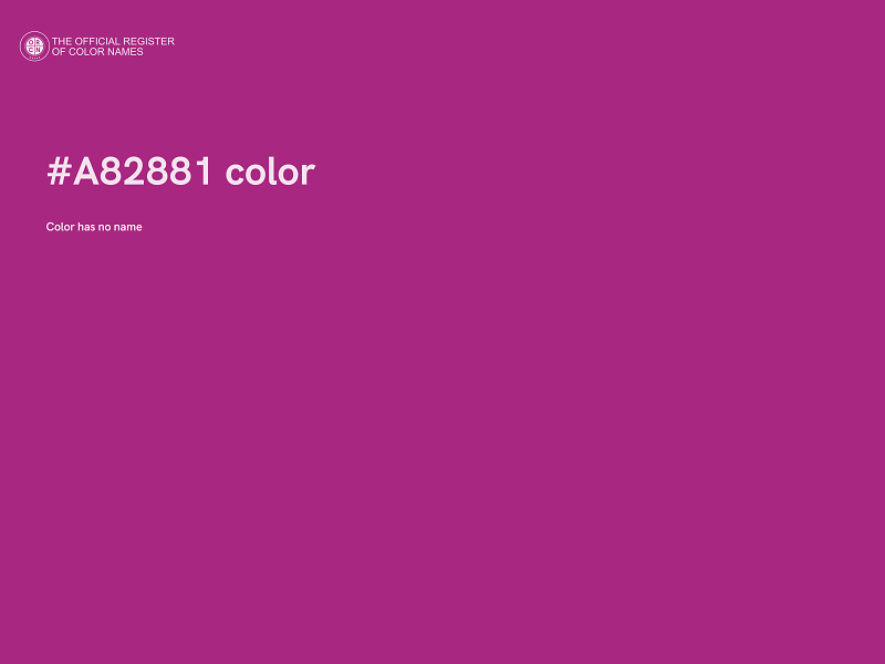 #A82881 color image