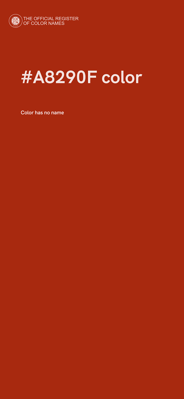 #A8290F color image