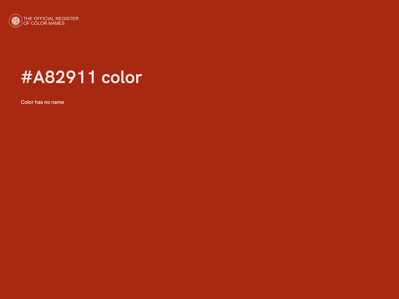 #A82911 color image