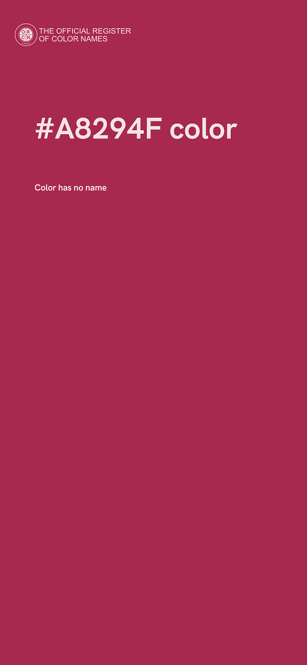 #A8294F color image