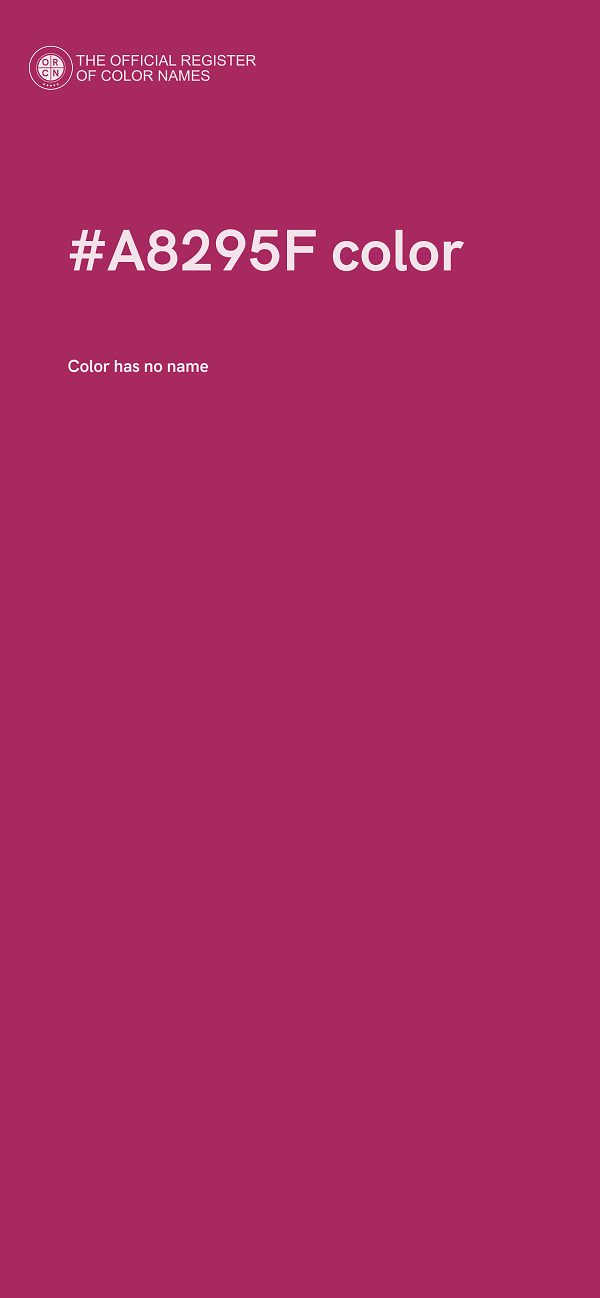 #A8295F color image