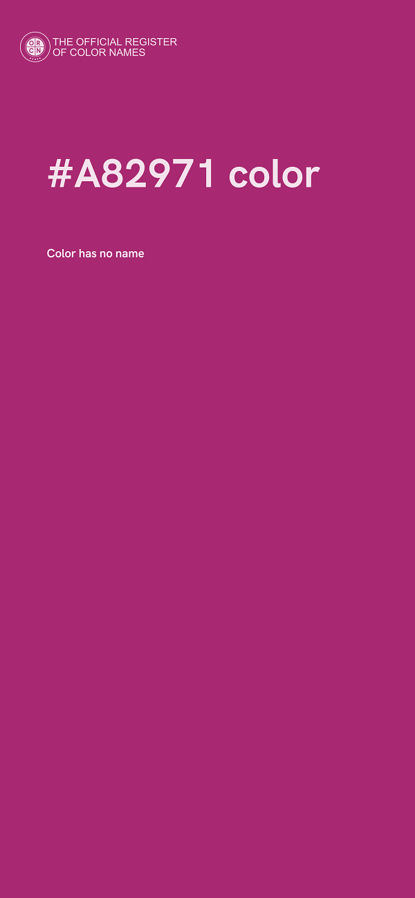 #A82971 color image