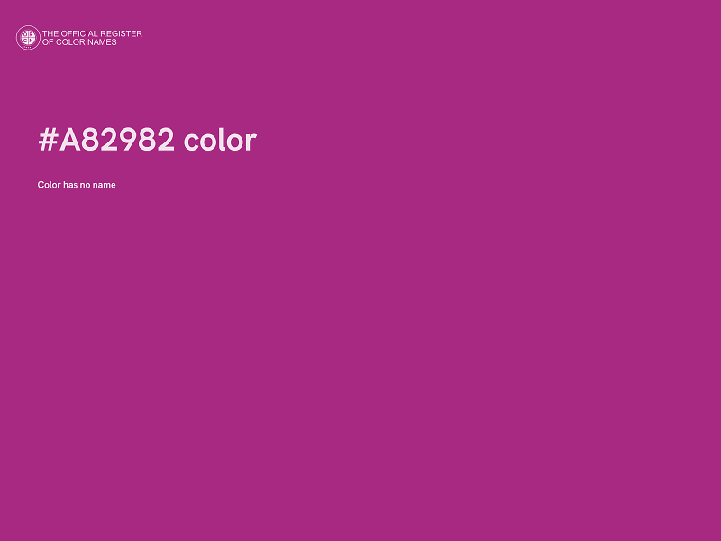 #A82982 color image