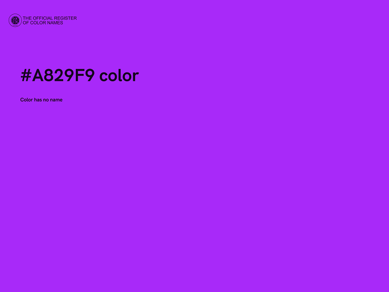 #A829F9 color image