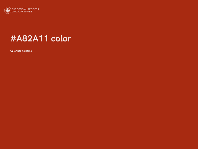 #A82A11 color image