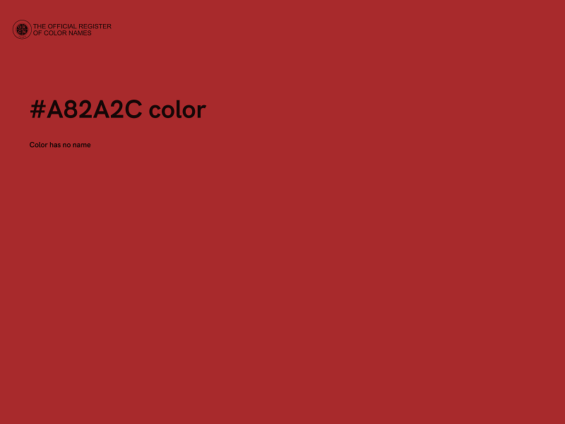 #A82A2C color image