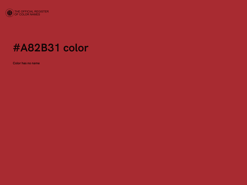 #A82B31 color image