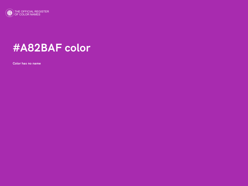 #A82BAF color image