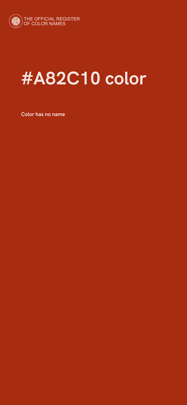 #A82C10 color image