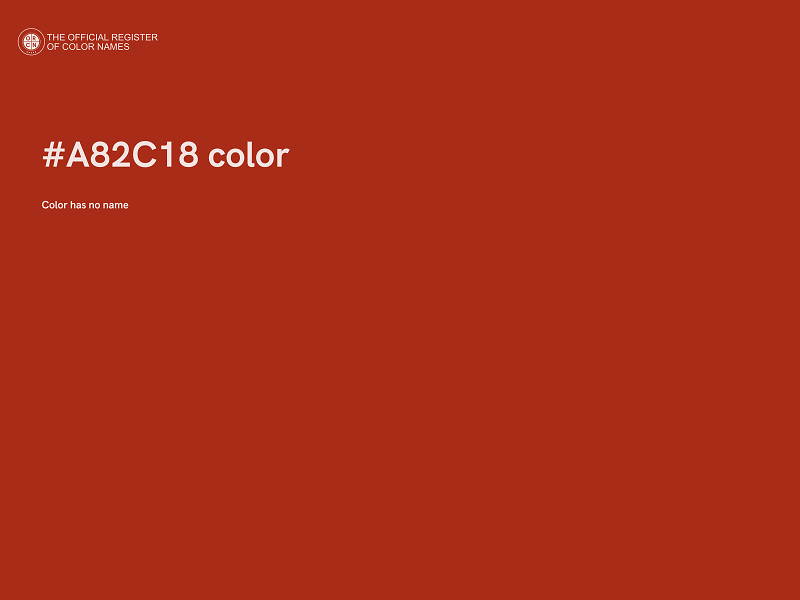 #A82C18 color image