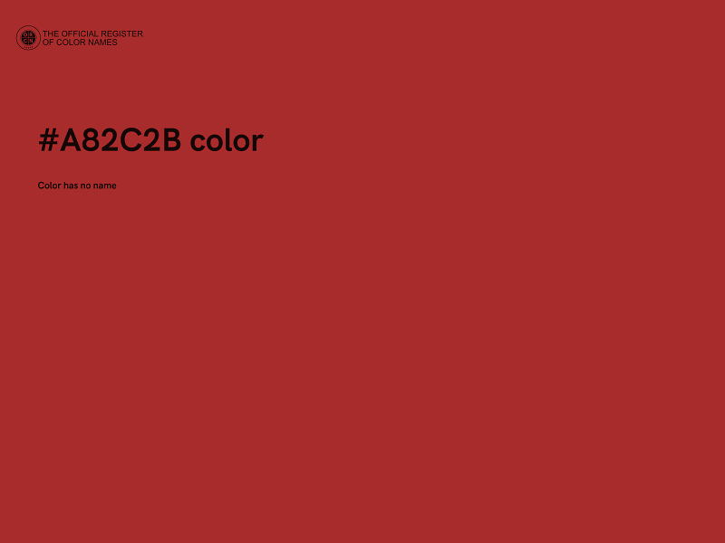 #A82C2B color image