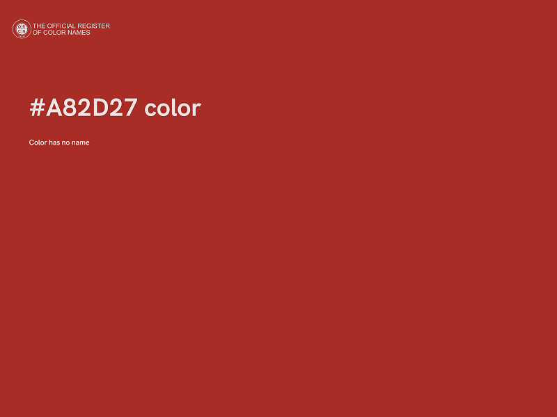 #A82D27 color image