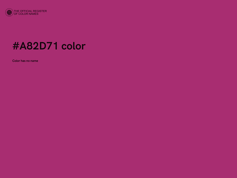 #A82D71 color image