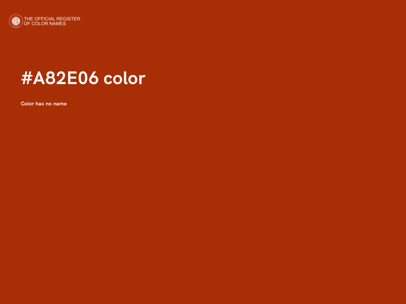 #A82E06 color image