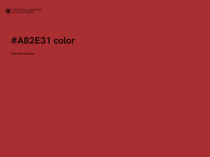 #A82E31 color image