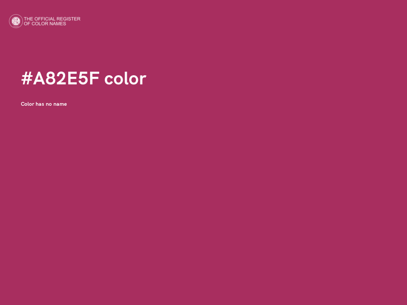 #A82E5F color image