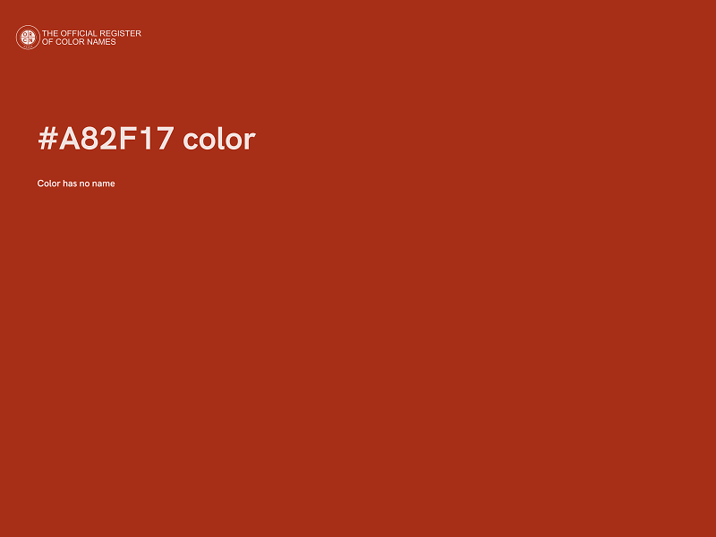 #A82F17 color image