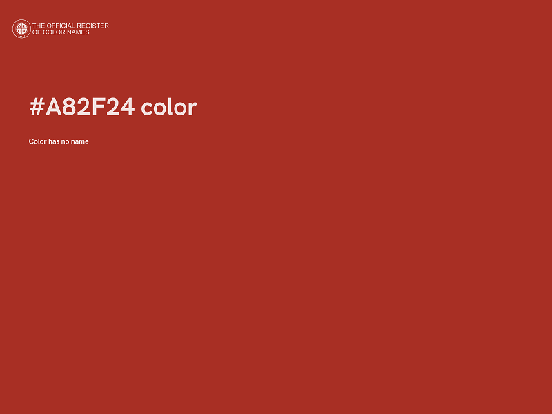 #A82F24 color image