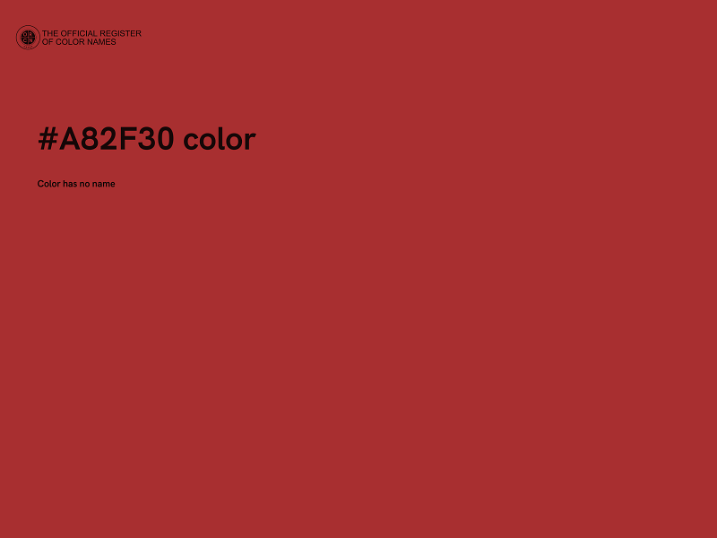 #A82F30 color image