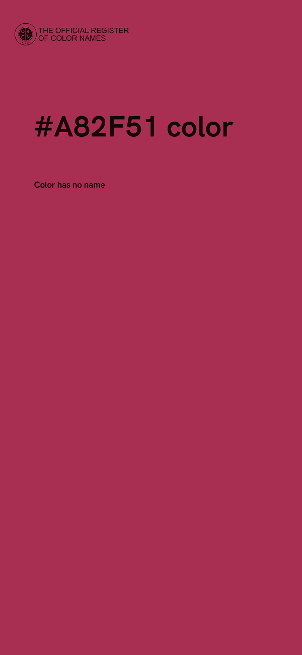 #A82F51 color image