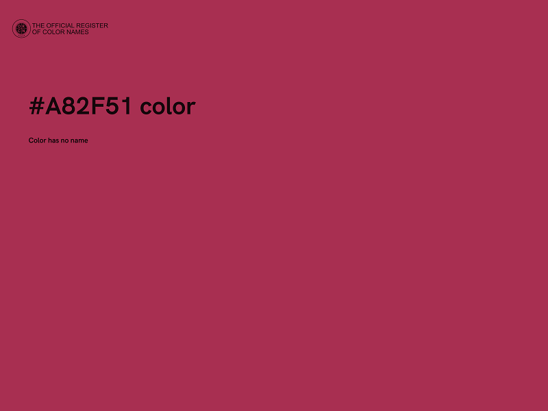#A82F51 color image