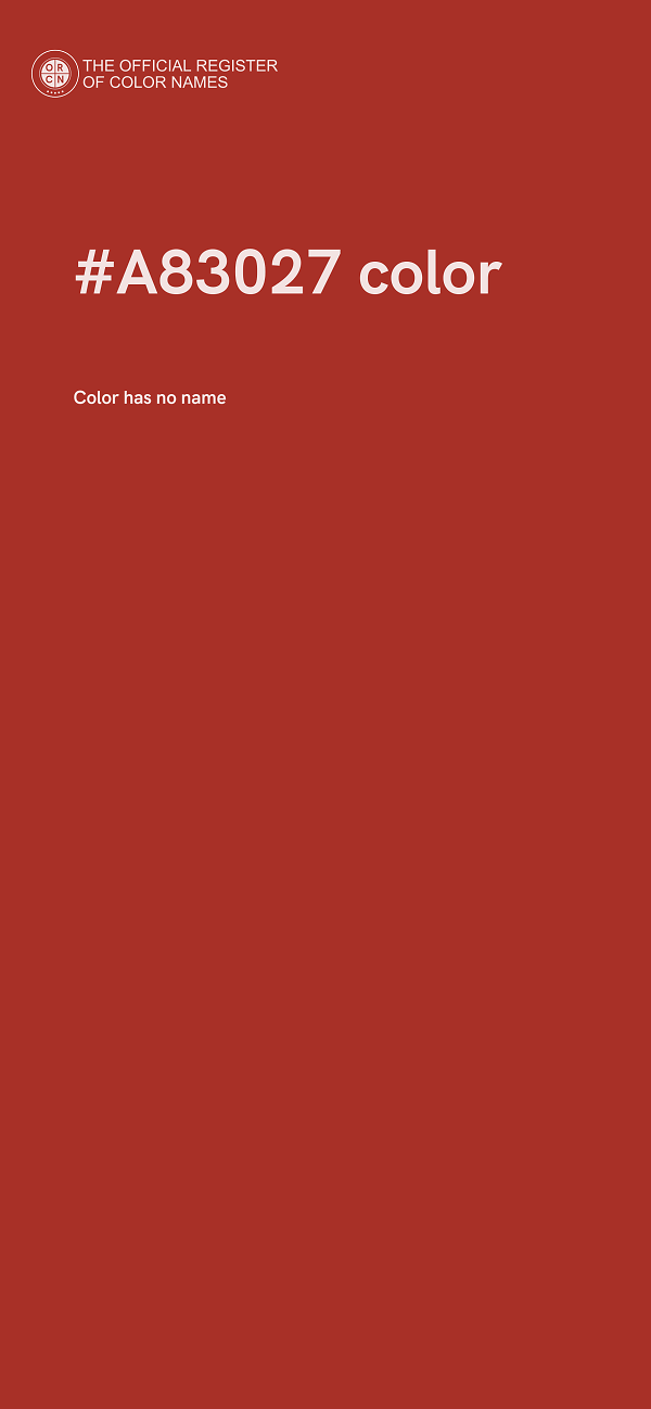 #A83027 color image