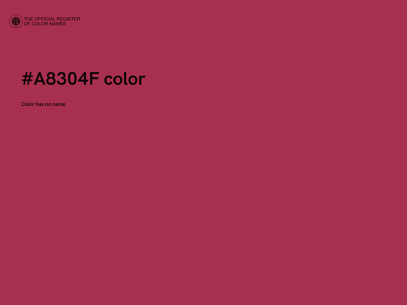 #A8304F color image