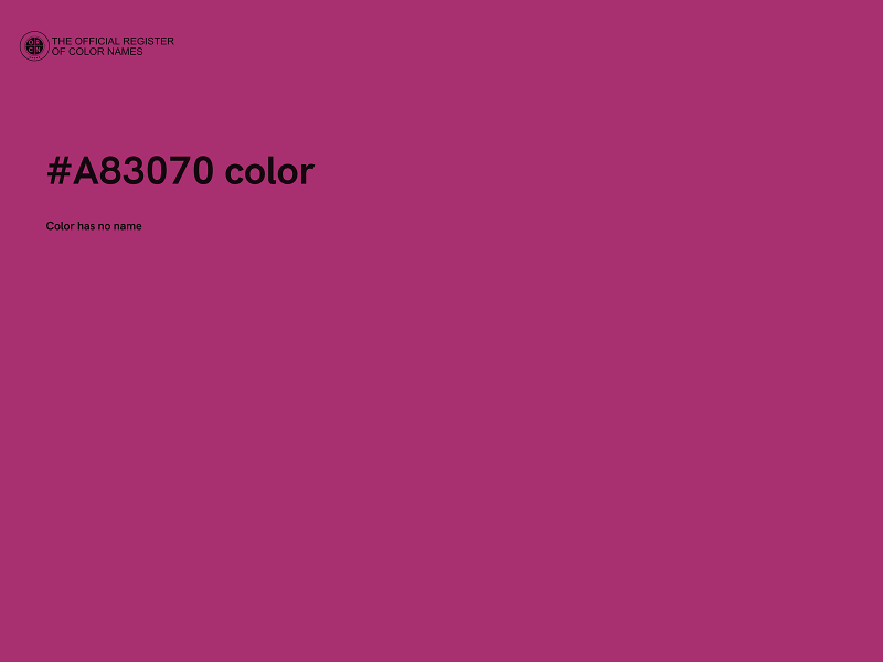 #A83070 color image