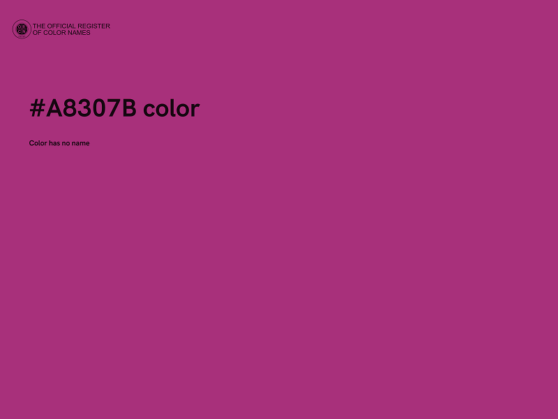 #A8307B color image