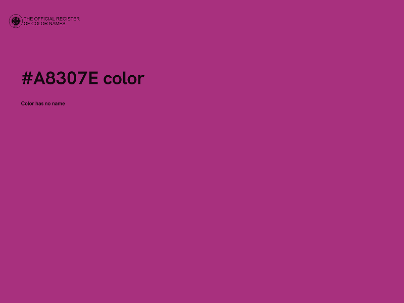#A8307E color image