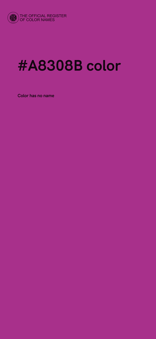 #A8308B color image