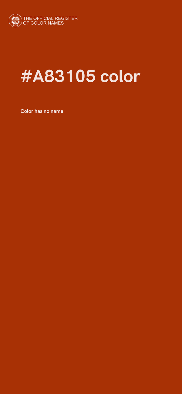 #A83105 color image