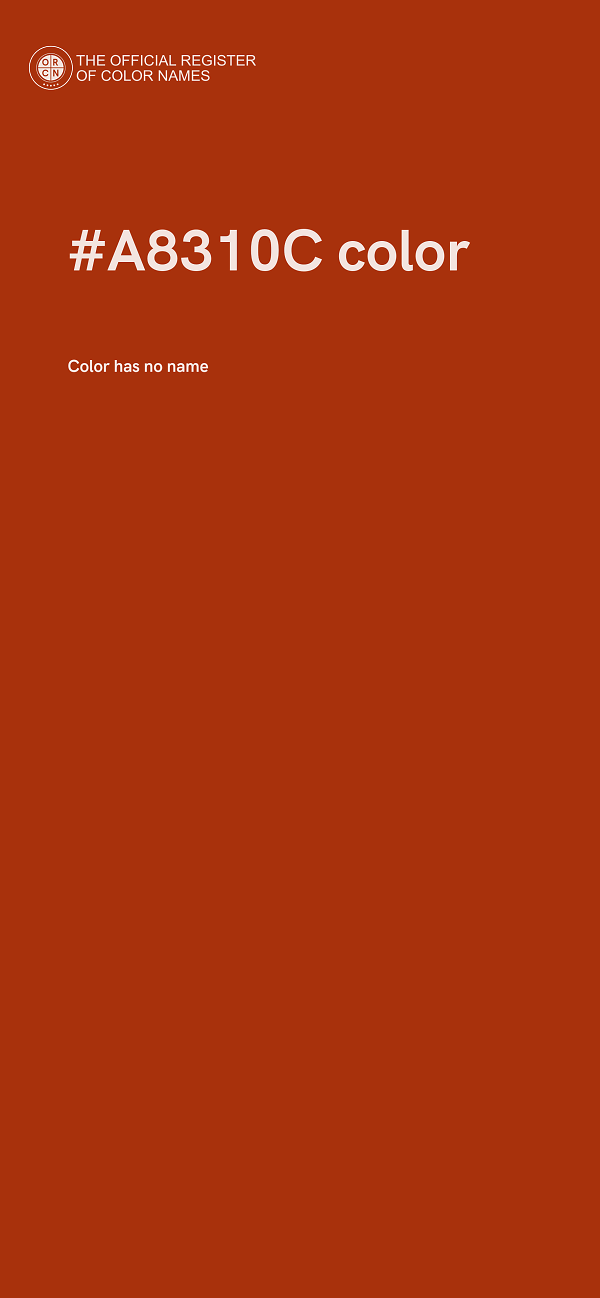 #A8310C color image